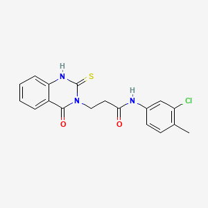 N-(3-chloro-4-methylphenyl)-3-(4-oxo-2-thioxo-1,2-dihydroquinazolin-3(4H)-yl)propanamide