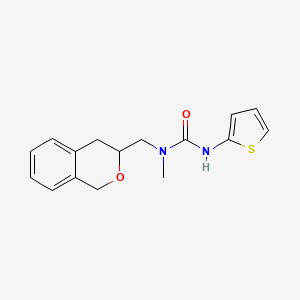 molecular formula C16H18N2O2S B2367945 1-(Isochroman-3-ylmethyl)-1-methyl-3-(thiophen-2-yl)urea CAS No. 2034403-44-4