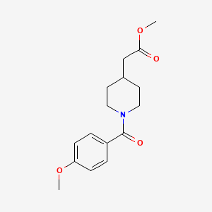 molecular formula C16H21NO4 B2367949 Methyl [1-(4-methoxybenzoyl)piperidin-4-YL]acetate CAS No. 952934-80-4
