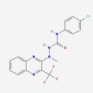 N-(4-chlorophenyl)-2-methyl-2-[3-(trifluoromethyl)-2-quinoxalinyl]-1-hydrazinecarboxamide