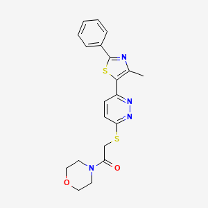 2-((6-(4-Methyl-2-phenylthiazol-5-yl)pyridazin-3-yl)thio)-1-morpholinoethanone