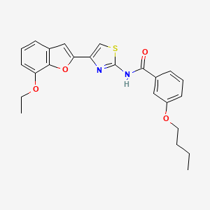 3-butoxy-N-(4-(7-ethoxybenzofuran-2-yl)thiazol-2-yl)benzamide