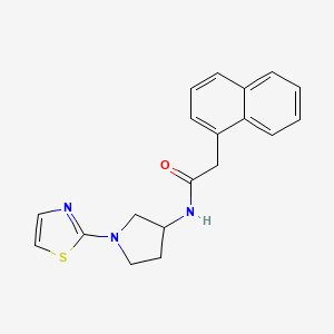 molecular formula C19H19N3OS B2367973 2-(萘-1-基)-N-(1-(噻唑-2-基)吡咯烷-3-基)乙酰胺 CAS No. 1788677-31-5