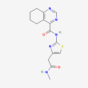 molecular formula C15H17N5O2S B2367981 N-[4-[2-(Methylamino)-2-oxoethyl]-1,3-thiazol-2-yl]-5,6,7,8-tetrahydroquinazoline-4-carboxamide CAS No. 2415503-96-5