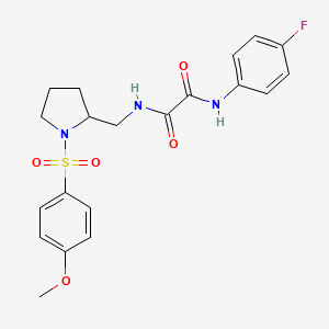 N1-(4-fluorophenyl)-N2-((1-((4-methoxyphenyl)sulfonyl)pyrrolidin-2-yl)methyl)oxalamide