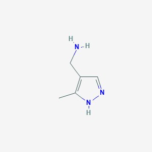 molecular formula C5H11Br2N3 B2368001 (5-methyl-1H-pyrazol-4-yl)methanamine CAS No. 1048924-93-1