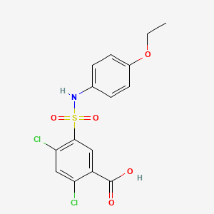 molecular formula C15H13Cl2NO5S B2368011 2,4-dichloro-5-[(4-ethoxyphenyl)sulfamoyl]benzoic Acid CAS No. 380341-80-0