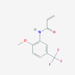 molecular formula C11H10F3NO2 B2368023 N-[2-methoxy-5-(trifluoromethyl)phenyl]prop-2-enamide CAS No. 2459725-66-5