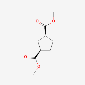 molecular formula C9H14O4 B2368025 Cis-dimethyl cyclopentane-1,3-dicarboxylate CAS No. 190137-08-7; 39590-04-0