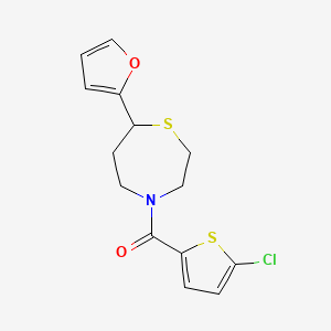 (5-Chlorothiophen-2-yl)(7-(furan-2-yl)-1,4-thiazepan-4-yl)methanone