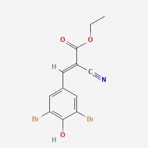 molecular formula C12H9Br2NO3 B2368032 ethyl (2E)-2-cyano-3-(3,5-dibromo-4-hydroxyphenyl)prop-2-enoate CAS No. 773089-21-7