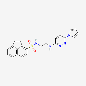 N-(2-((6-(1H-pyrrol-1-yl)pyridazin-3-yl)amino)ethyl)-1,2-dihydroacenaphthylene-3-sulfonamide