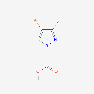 molecular formula C8H11BrN2O2 B2368079 2-(4-bromo-3-methyl-1H-pyrazol-1-yl)-2-methylpropanoic acid CAS No. 1006473-56-8