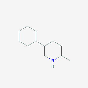 molecular formula C12H23N B2368083 5-Cyclohexyl-2-methylpiperidine CAS No. 1516561-40-2