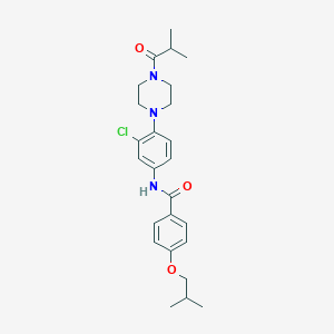 molecular formula C25H32ClN3O3 B236809 N-[3-chloro-4-(4-isobutyryl-1-piperazinyl)phenyl]-4-isobutoxybenzamide 