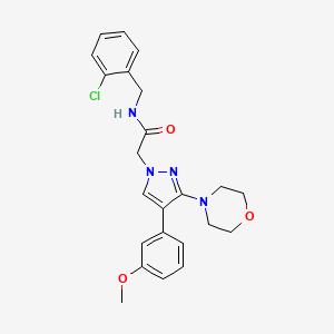 molecular formula C23H25ClN4O3 B2368091 N-(2-chlorobenzyl)-2-(4-(3-methoxyphenyl)-3-morpholino-1H-pyrazol-1-yl)acetamide CAS No. 1286727-25-0
