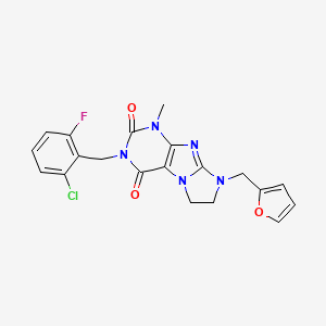 3-(2-chloro-6-fluorobenzyl)-8-(furan-2-ylmethyl)-1-methyl-7,8-dihydro-1H-imidazo[2,1-f]purine-2,4(3H,6H)-dione