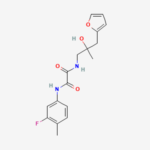 molecular formula C17H19FN2O4 B2368098 N1-(3-fluoro-4-methylphenyl)-N2-(3-(furan-2-yl)-2-hydroxy-2-methylpropyl)oxalamide CAS No. 1798540-22-3