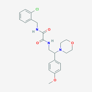 molecular formula C22H26ClN3O4 B2368102 N1-(2-氯苄基)-N2-(2-(4-甲氧基苯基)-2-吗啉乙基)草酰胺 CAS No. 942012-81-9