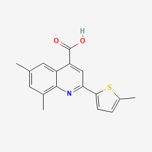 6,8-Dimethyl-2-(5-methylthiophen-2-yl)quinoline-4-carboxylic acid