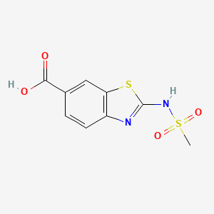 molecular formula C9H8N2O4S2 B2368107 2-[(Methylsulfonyl)amino]-1,3-benzothiazole-6-carboxylic acid CAS No. 929970-09-2