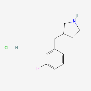 molecular formula C11H15ClIN B2368111 3-[(3-碘苯基)甲基]吡咯烷盐酸盐 CAS No. 1820711-89-4