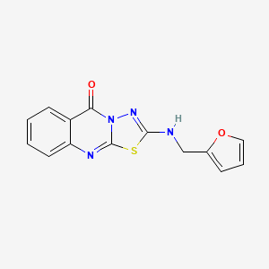 molecular formula C14H10N4O2S B2368116 2-((furan-2-ylmethyl)amino)-5H-[1,3,4]thiadiazolo[2,3-b]quinazolin-5-one CAS No. 2034583-38-3