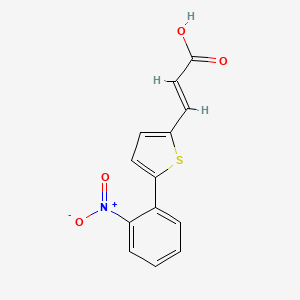 molecular formula C13H9NO4S B2368120 (2E)-3-[5-(2-nitrophenyl)thien-2-yl]acrylic acid CAS No. 924873-00-7