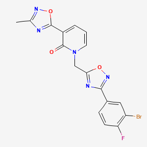 1-((3-(3-bromo-4-fluorophenyl)-1,2,4-oxadiazol-5-yl)methyl)-3-(3-methyl-1,2,4-oxadiazol-5-yl)pyridin-2(1H)-one