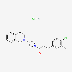 3-(4-chloro-3-methylphenyl)-1-(3-(3,4-dihydroisoquinolin-2(1H)-yl)azetidin-1-yl)propan-1-one hydrochloride