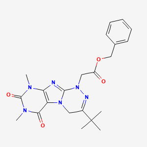 molecular formula C22H26N6O4 B2368128 苯甲酸2-(3-叔丁基-7,9-二甲基-6,8-二氧代-4H-嘌呤[8,7-c][1,2,4]三嗪-1-基)乙酸酯 CAS No. 941891-11-8