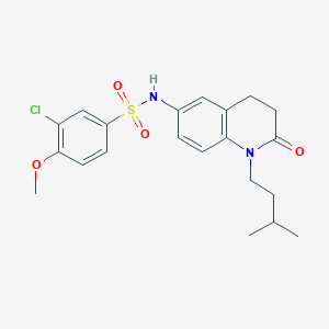 3-chloro-N-(1-isopentyl-2-oxo-1,2,3,4-tetrahydroquinolin-6-yl)-4-methoxybenzenesulfonamide