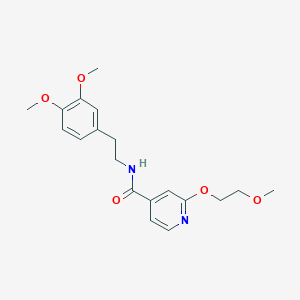 molecular formula C19H24N2O5 B2368135 N-(3,4-dimethoxyphenethyl)-2-(2-methoxyethoxy)isonicotinamide CAS No. 2034316-56-6