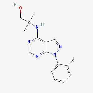 2-methyl-2-((1-(o-tolyl)-1H-pyrazolo[3,4-d]pyrimidin-4-yl)amino)propan-1-ol