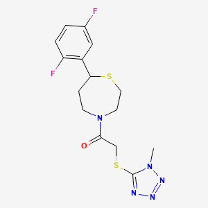 1-(7-(2,5-difluorophenyl)-1,4-thiazepan-4-yl)-2-((1-methyl-1H-tetrazol-5-yl)thio)ethanone