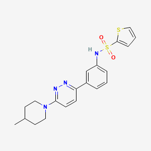 N-(3-(6-(4-methylpiperidin-1-yl)pyridazin-3-yl)phenyl)thiophene-2-sulfonamide