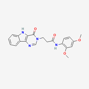 molecular formula C21H20N4O4 B2368151 N-(2,4-二甲氧基苯基)-3-(4-氧代-4,5-二氢-3H-嘧啶并[5,4-b]吲哚-3-基)丙酰胺 CAS No. 1189934-97-1