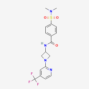 4-(Dimethylsulfamoyl)-N-[1-[4-(trifluoromethyl)pyridin-2-yl]azetidin-3-yl]benzamide