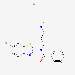 molecular formula C20H23BrClN3OS B2368167 N-(6-溴苯并[d]噻唑-2-基)-N-(3-(二甲氨基)丙基)-3-甲基苯甲酰胺盐酸盐 CAS No. 1216509-25-9