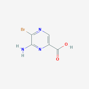 molecular formula C5H4BrN3O2 B2368177 6-Amino-5-bromo-pyrazine-2-carboxylic acid CAS No. 114401-77-3