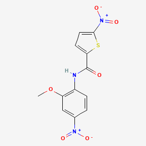 molecular formula C12H9N3O6S B2368178 N-(2-methoxy-4-nitrophenyl)-5-nitrothiophene-2-carboxamide CAS No. 325979-90-6