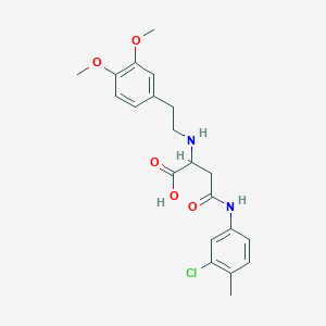 4-((3-Chloro-4-methylphenyl)amino)-2-((3,4-dimethoxyphenethyl)amino)-4-oxobutanoic acid