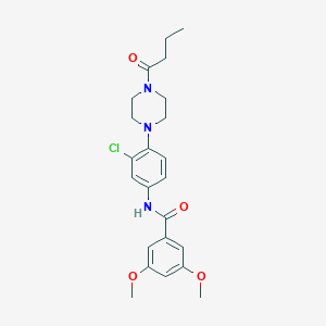 molecular formula C23H28ClN3O4 B236820 N-[4-(4-butanoylpiperazin-1-yl)-3-chlorophenyl]-3,5-dimethoxybenzamide 
