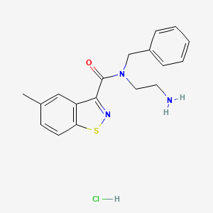 N-(2-Aminoethyl)-N-benzyl-5-methyl-1,2-benzothiazole-3-carboxamide;hydrochloride