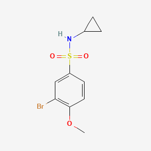 molecular formula C10H12BrNO3S B2368203 3-bromo-N-cyclopropyl-4-methoxybenzenesulfonamide CAS No. 425656-23-1