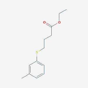 molecular formula C13H18O2S B2368211 Ethyl 4-(3-methylphenyl)sulfanylbutanoate CAS No. 1779128-35-6