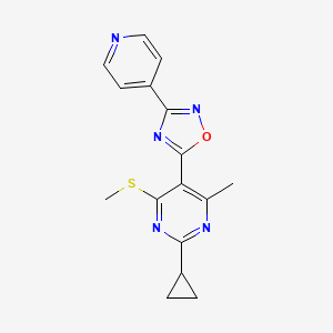 5-(2-Cyclopropyl-4-methyl-6-methylsulfanylpyrimidin-5-yl)-3-pyridin-4-yl-1,2,4-oxadiazole