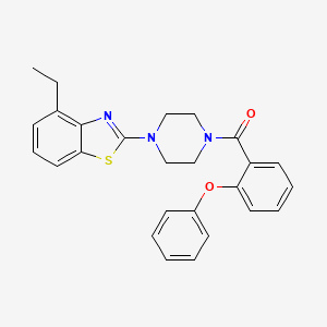 molecular formula C26H25N3O2S B2368221 (4-(4-乙基苯并[d]噻唑-2-基)哌嗪-1-基)(2-苯氧基苯基)甲酮 CAS No. 922626-11-7