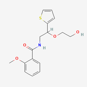 molecular formula C16H19NO4S B2368225 N-(2-(2-hydroxyethoxy)-2-(thiophen-2-yl)ethyl)-2-methoxybenzamide CAS No. 2034614-50-9