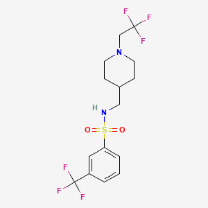 N-[[1-(2,2,2-Trifluoroethyl)piperidin-4-yl]methyl]-3-(trifluoromethyl)benzenesulfonamide